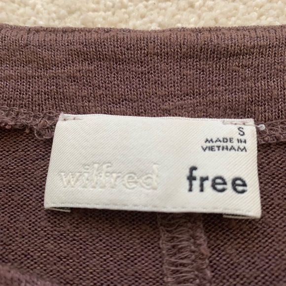 Wilfred Long-Sleeve Knit Dress in Mocha Brown - Picture 2 of 2